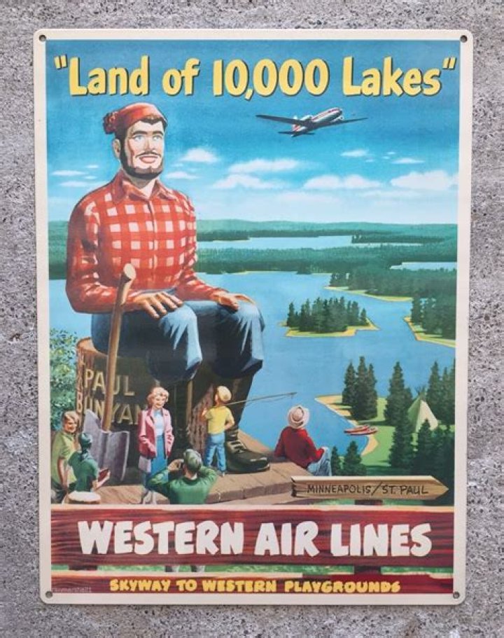 Did paul bunyan create the great lakes?