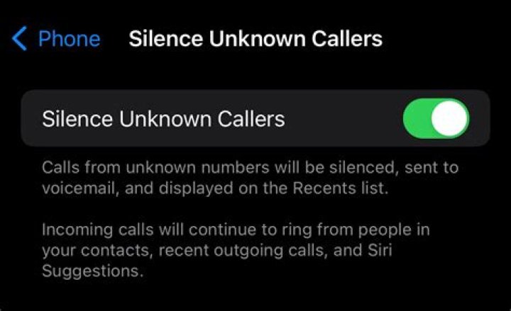 When you silence unknown callers?