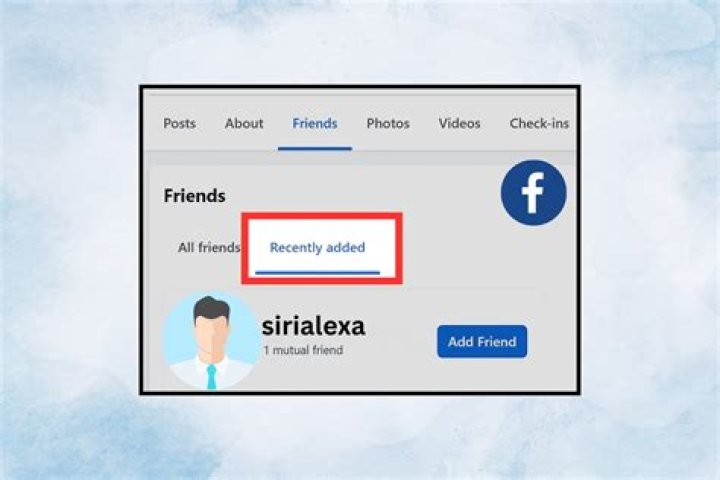 Where to see recently added friends on facebook?