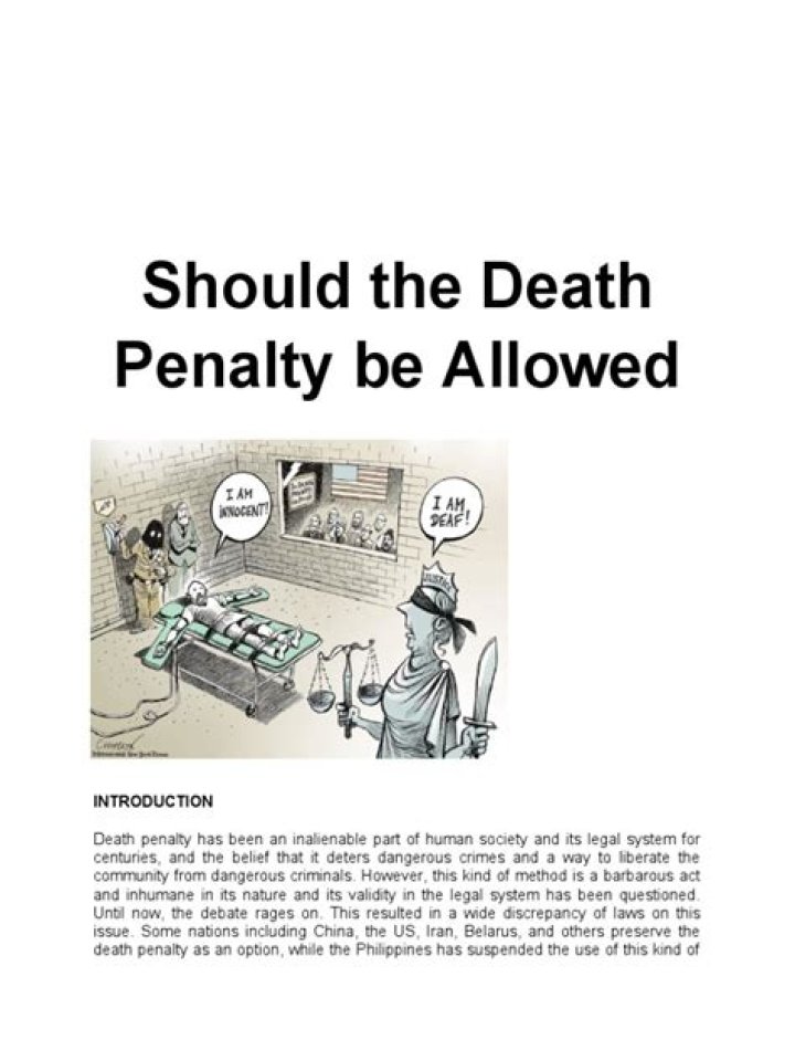 Would the death penalty be allowed?